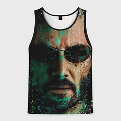 Майка-безрукавка мужская Matrix - Keanu Reeves, цвет: 3D-черный
