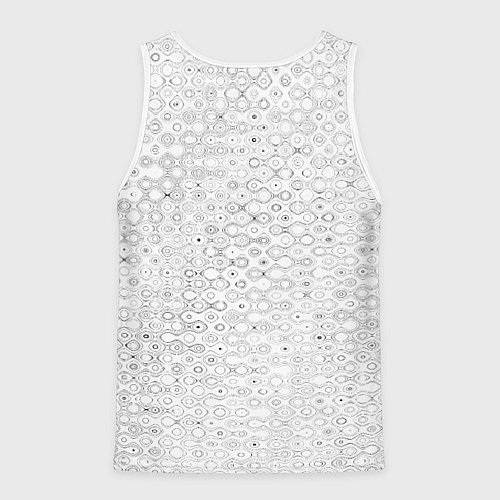 Мужская майка без рукавов Белый с абстрактным узором / 3D-Белый – фото 2