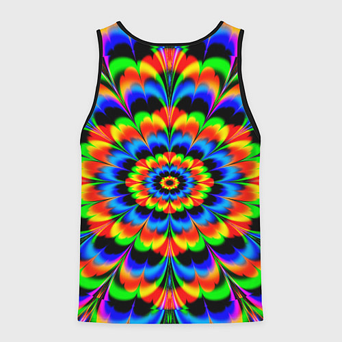 Мужская майка без рукавов Оптические иллюзии психоделика / 3D-Черный – фото 2