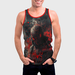 Майка-безрукавка мужская Black Spider-man, цвет: 3D-красный — фото 2