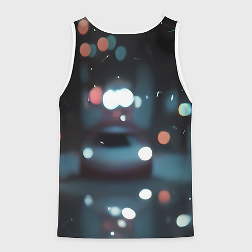 Мужская майка без рукавов Человек-паук и вспышки света / 3D-Белый – фото 2