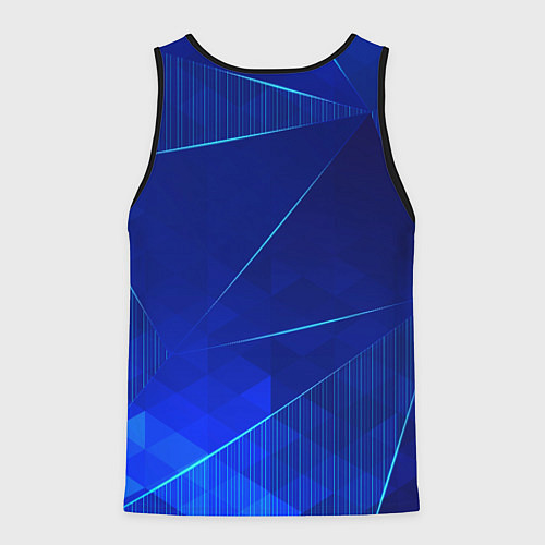 Мужская майка без рукавов Valencia blue poly / 3D-Черный – фото 2