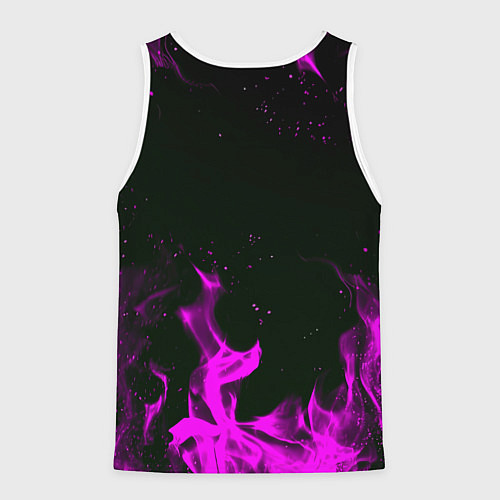 Мужская майка без рукавов Quake fire neon / 3D-Белый – фото 2