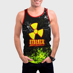 Майка-безрукавка мужская Stalker брызги красок, цвет: 3D-красный — фото 2