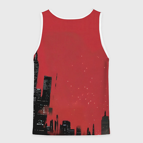 Мужская майка без рукавов Бэтмен показывает класс / 3D-Белый – фото 2