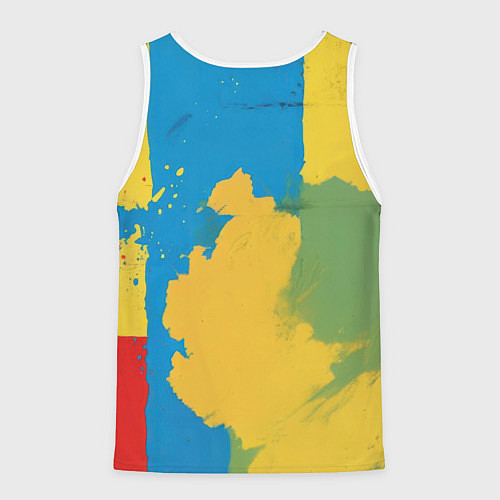 Мужская майка без рукавов Бэтмен предупреждает / 3D-Белый – фото 2