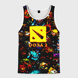 Майка-безрукавка мужская Dota2 персонажи, цвет: 3D-белый