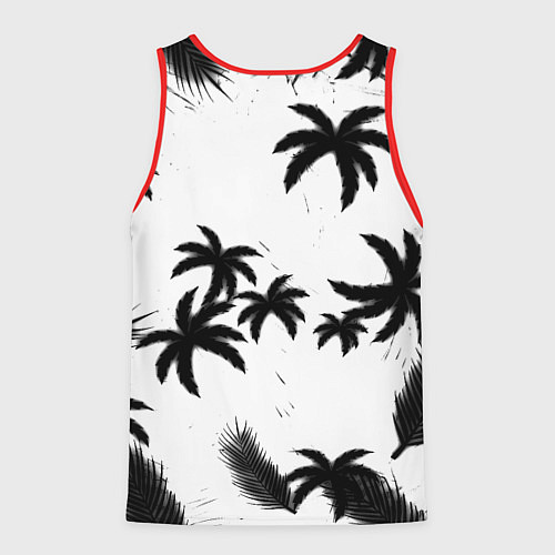 Мужская майка без рукавов Monster energy пальмы / 3D-Красный – фото 2