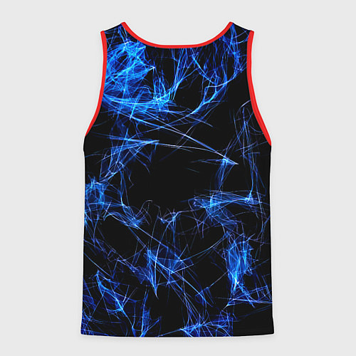 Мужская майка без рукавов Monster energy искры дымы / 3D-Красный – фото 2