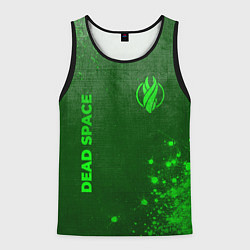 Майка-безрукавка мужская Dead Space - green gradient вертикально, цвет: 3D-черный