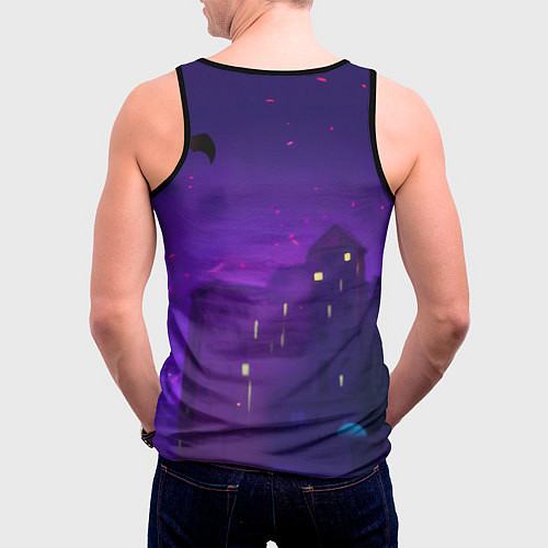Мужская майка без рукавов Бэтмен объемная модель / 3D-Черный – фото 4