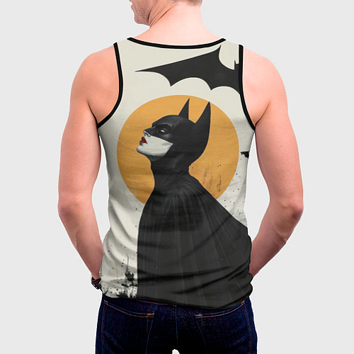 Мужская майка без рукавов Девушка Бэтмен / 3D-Черный – фото 4