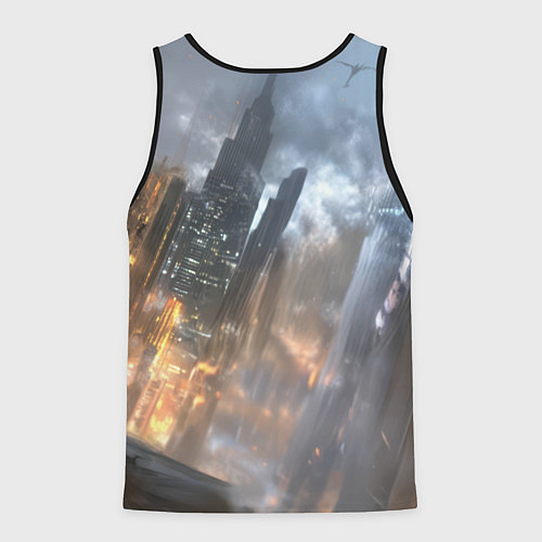 Мужская майка без рукавов Бэтмен - старый стиль / 3D-Черный – фото 2