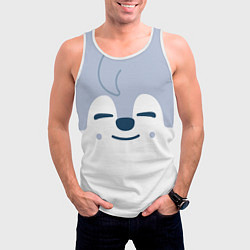 Майка-безрукавка мужская Wolf Chan skzoo, цвет: 3D-белый — фото 2