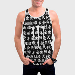 Майка-безрукавка мужская Monster energy japan pattern, цвет: 3D-белый — фото 2