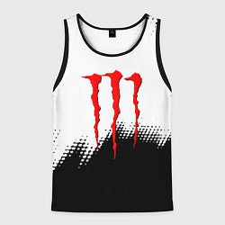 Майка-безрукавка мужская Monster energy чёрно белые краски, цвет: 3D-черный