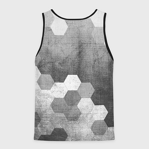 Мужская майка без рукавов Tesla - grey gradient посередине / 3D-Черный – фото 2