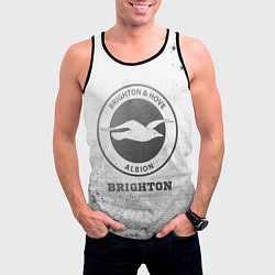 Майка-безрукавка мужская Brighton - white gradient, цвет: 3D-черный — фото 2