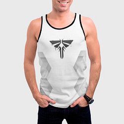 Майка-безрукавка мужская The Last Of Us white poly, цвет: 3D-черный — фото 2