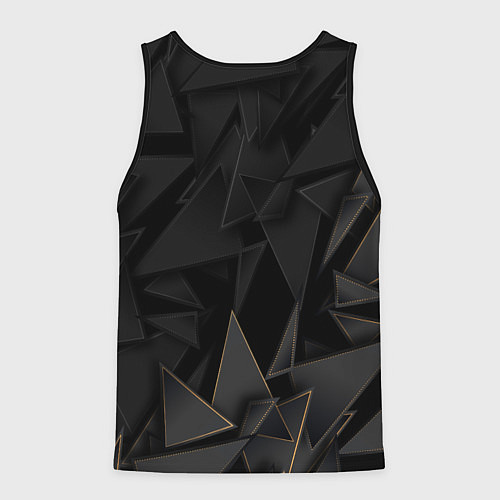 Мужская майка без рукавов Nickelback golden poly / 3D-Черный – фото 2