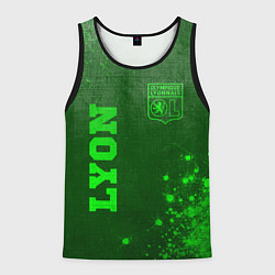 Майка-безрукавка мужская Lyon - green gradient вертикально, цвет: 3D-черный