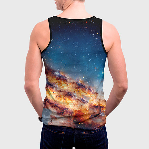 Мужская майка без рукавов Криштиану Роналду в космосе / 3D-Черный – фото 4