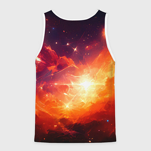 Мужская майка без рукавов Fire Luffy - One Piece / 3D-Белый – фото 2