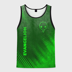 Майка-безрукавка мужская Evangelion - green gradient вертикально, цвет: 3D-черный