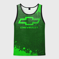 Мужская майка без рукавов Chevrolet - green gradient
