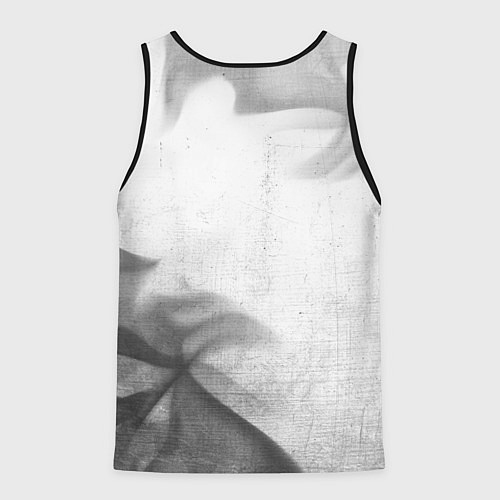 Мужская майка без рукавов PUBG - white gradient вертикально / 3D-Черный – фото 2