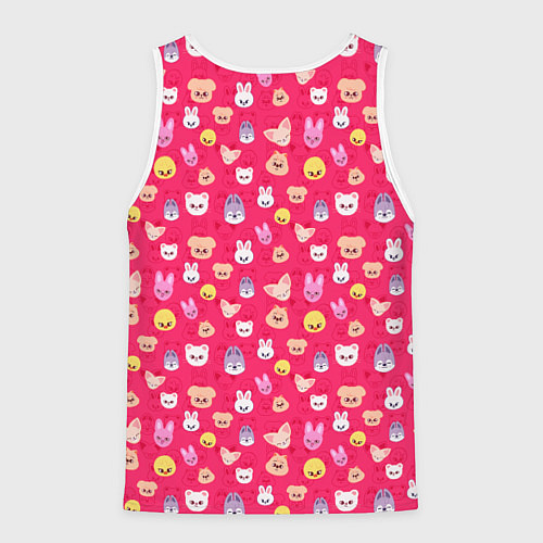 Мужская майка без рукавов Skzoo pattern pink / 3D-Белый – фото 2