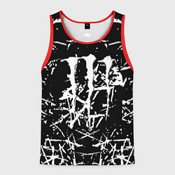 Майка-безрукавка мужская Monster energy белые штрихи краско, цвет: 3D-красный