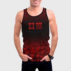 Майка-безрукавка мужская Depeche Mode red poly, цвет: 3D-черный — фото 2