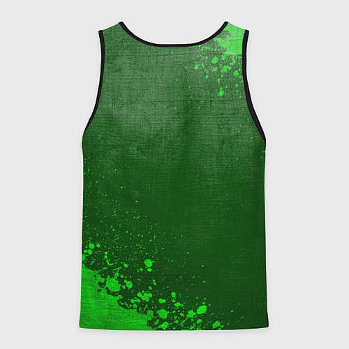 Мужская майка без рукавов Scorpions - green gradient вертикально / 3D-Черный – фото 2