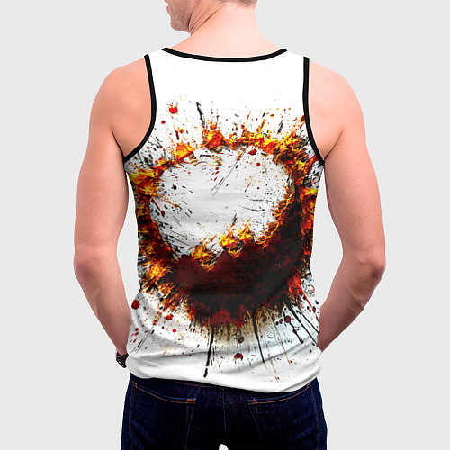 Мужская майка без рукавов Футбольный мяч на белом / 3D-Черный – фото 4