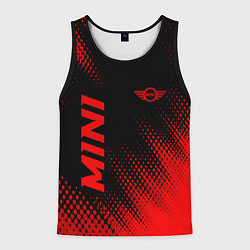 Майка-безрукавка мужская Mini - red gradient вертикально, цвет: 3D-черный