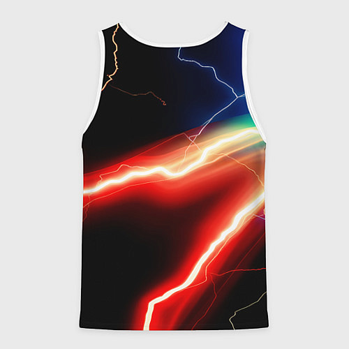 Мужская майка без рукавов Lightning light / 3D-Белый – фото 2