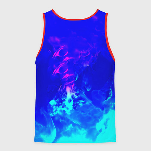 Мужская майка без рукавов Monster energy дым неоновый / 3D-Красный – фото 2