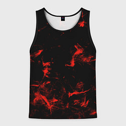 Мужская майка без рукавов Color red black