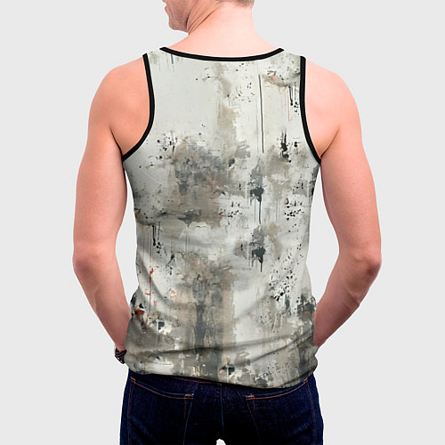 Мужская майка без рукавов Артуро Гатти на сером / 3D-Черный – фото 4