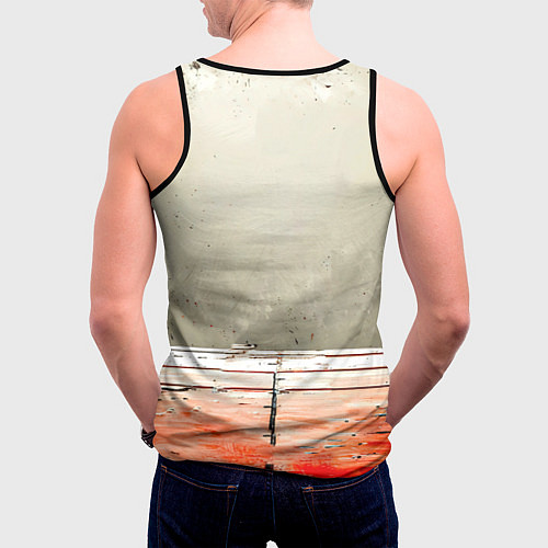 Мужская майка без рукавов Боец боевых искусств / 3D-Черный – фото 4