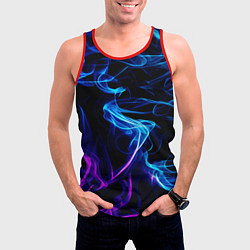 Майка-безрукавка мужская Color blue pink, цвет: 3D-красный — фото 2