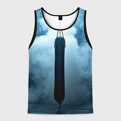 Майка-безрукавка мужская Боксерская груша в дыму, цвет: 3D-черный
