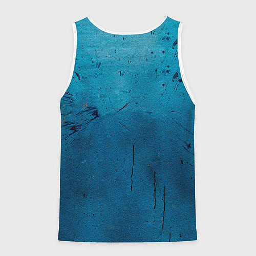 Мужская майка без рукавов Бойцовские перчатки на синем / 3D-Белый – фото 2