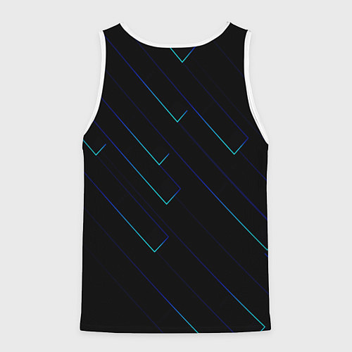 Мужская майка без рукавов Color blue black / 3D-Белый – фото 2