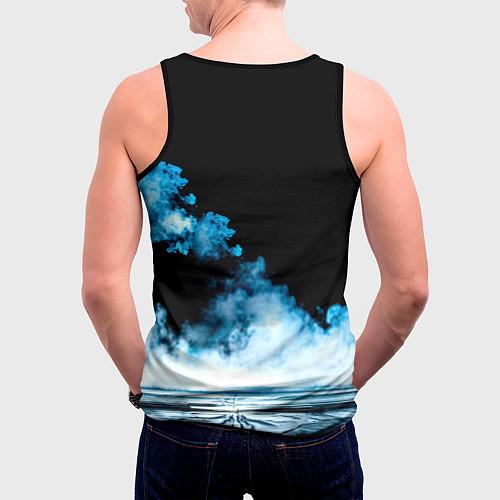 Мужская майка без рукавов Боец джиу-джитсу в дыму / 3D-Черный – фото 4