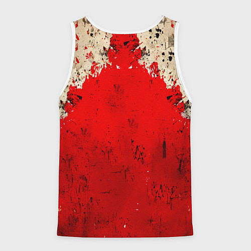 Мужская майка без рукавов Брюс Ли на красном / 3D-Белый – фото 2