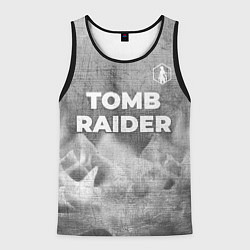 Майка-безрукавка мужская Tomb Raider - grey gradient посередине, цвет: 3D-черный