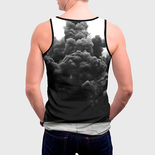 Мужская майка без рукавов Мухаммед Али в черном дыму / 3D-Черный – фото 4