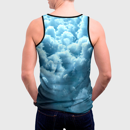 Мужская майка без рукавов Мухаммед Али в синем дыму / 3D-Черный – фото 4